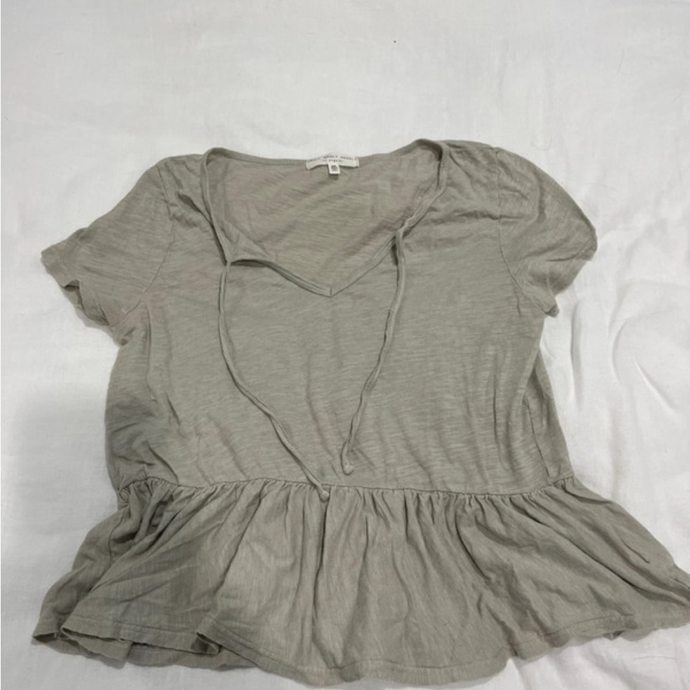 Women's Green Peplum Top